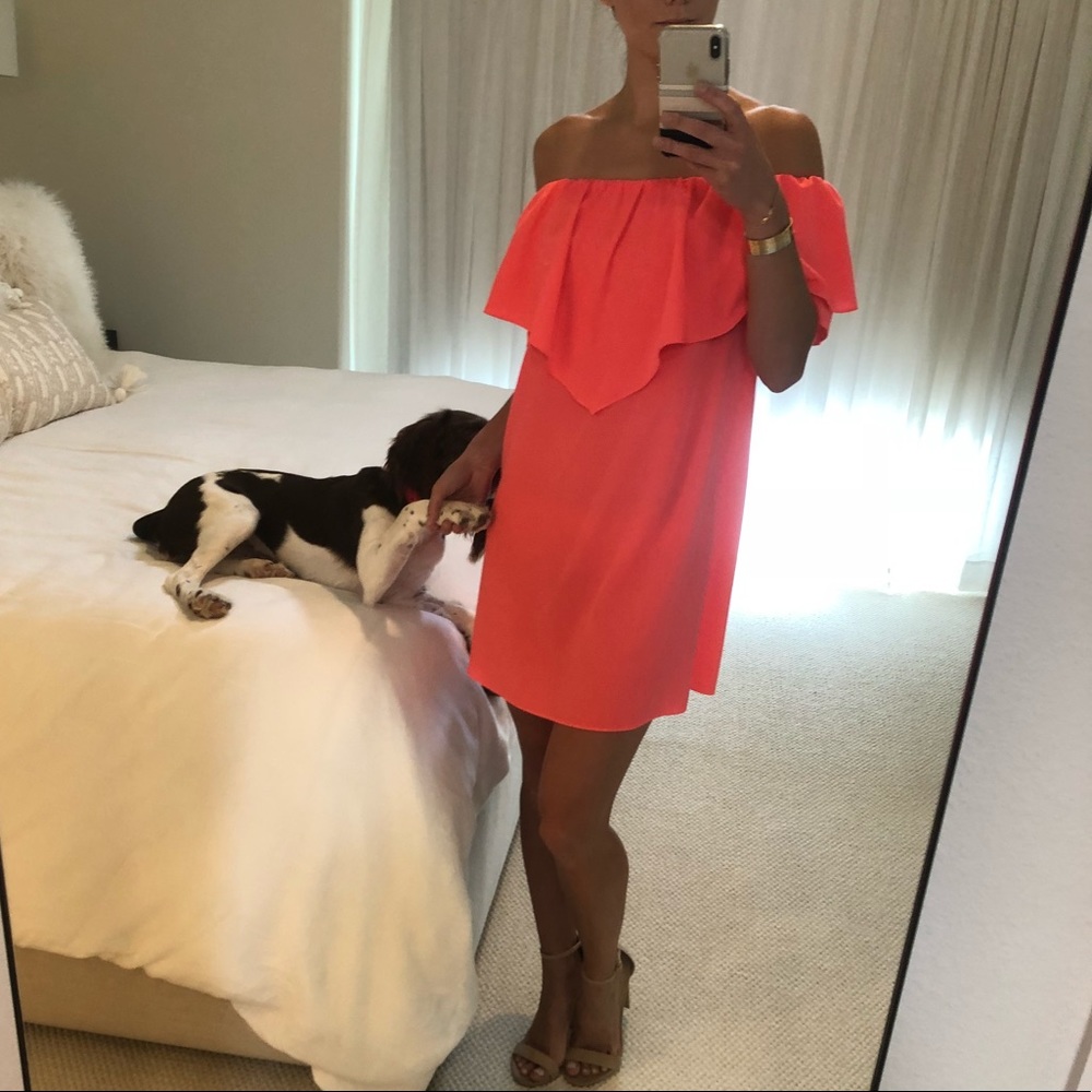 Neon pink dress